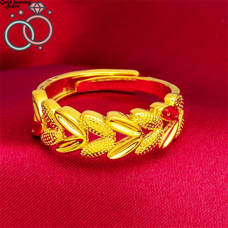 ✨COD✨แหวนแฟชั่น แหวนทอง แหวนผู้หญิง แหวนคู่ แหวนทอง ของขวัญเซอไพร์ แหวนทองไม่ลอก ของแท้100%