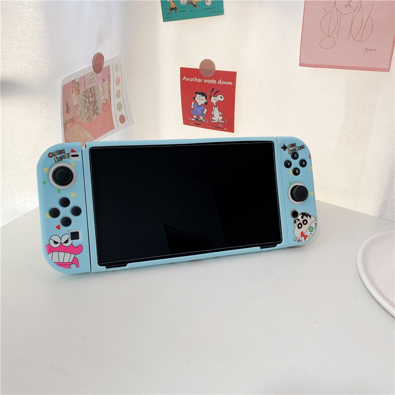 Nintendo Switch OLED เคส【CRAYON SHINCHA N】เคส TPU ซิลิโคน เกมคอนโซล กันกระแทก ที่จับป้องกัน เคสนิ่ม