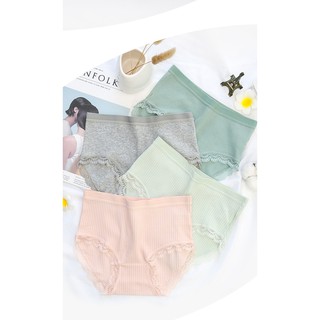 กางเกงในผู้หญิงผ้าคอตตอนลายร่องเนื้อดี (สาวอวบ) Size 2XL