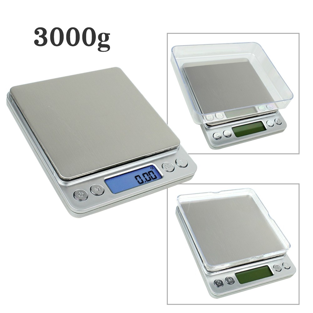 Telecorsa เครื่องชั่งน้ำหนักอาหาร  3000g X 0.1g LCD Electronic Kitchen Scale รุ่น ProfessionalScale3000g