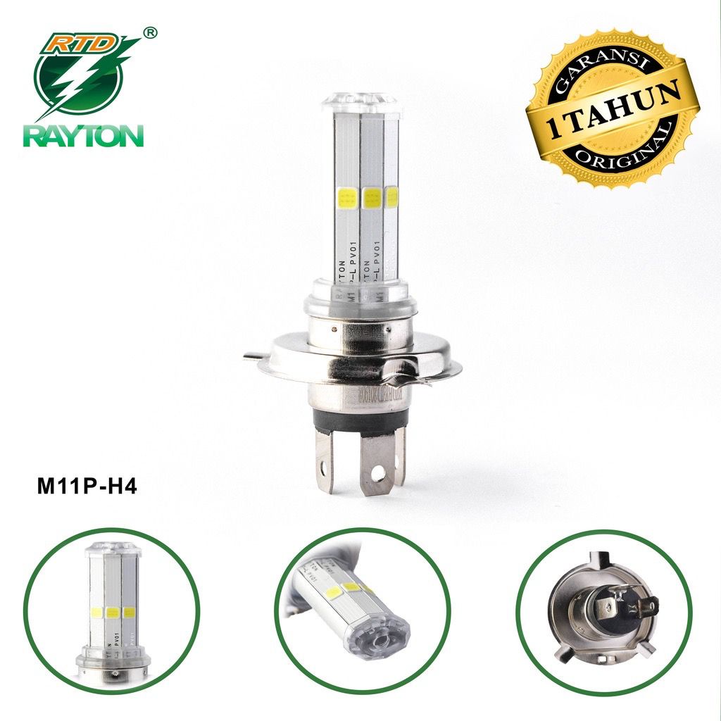 RTD M11P H4 LED HeadLIGHT 2 ด้าน 6 คูปอง RAYTON ดั้งเดิม (รับประกัน 1 ปี) LED HEADLIGHT VIXION ETC