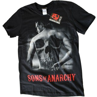 เสื้อยืดสีขาวฤดูใบไม้ผลิและฤดูใบไม้ร่วงอย่างเป็นทางการ Sons Of Anarchy Oversize man tees Soa Samcro Jax ผ้าฝ้าย gildan ผ