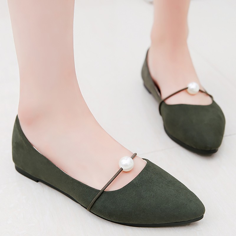 Terasa Pearl Decoration Women Boat Shoes Loafers Casual Street Wear Slip-on Shoes 2020 New Arrival Women's Shoes