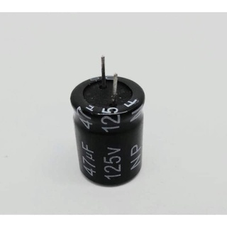 C 47uF125V NP แบบไม่มีขั่ว (ขนาด16x30mm)