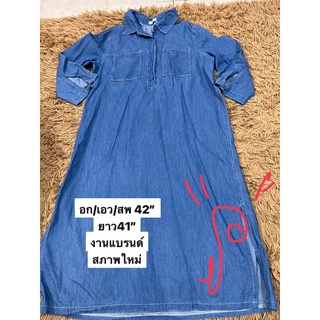 🌹Hot💥Jeans dress ลดราคา งานแบรน งานดีน่ารัก ผ้านิ่มๆค่ะ สภาพใหม่