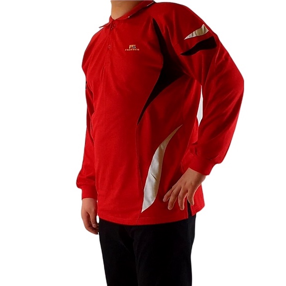 MERAH KATUN Windstorm 22 ผ้าฝ้ายสีแดงวาฟเฟิลยิมนาสติกกีฬาเสื้อยืดยาวเดินจ๊อกกิ้งวิ่ง sms