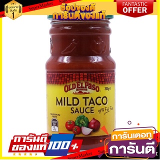 🎯BEST🎯 โอลด์เอลพาโซซอสทาโก้ชนิดเผ็ดน้อย 200กรัม Old El Paso Taco Sauce Spicy Flavor 200 gm. 🛺💨