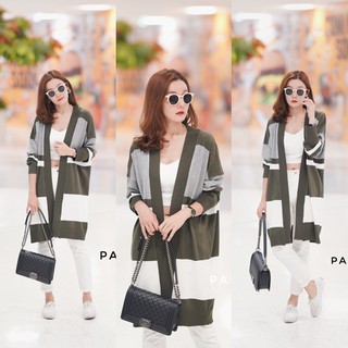 SC013 : เสื้อคลุมผ้านิตติ้งเนื้อนุ่ม