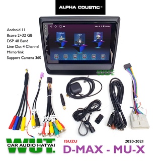 ALPHA COUSTIC จอแอนดรอย 9 นิ้ว (8core Ram2+32GB) สำหรับรถ ออนิวอีซูซุ ดีแมค/มิวเอ๊ก ISUZU Dmax/MuX ปี 2020-2021