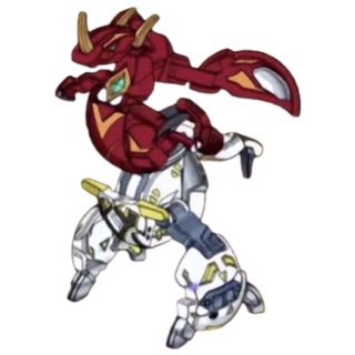 BAKUGAN BAKU SKY RAIDERS AEROBLITZ 2-N-1 PYRUS FUSION DRAGONOID &amp; REPTAK (Anime Custom Painted)  #บาคุกัน