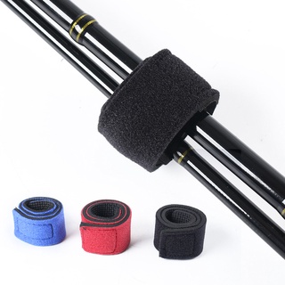 Multicolor Reusable Fishing Rod Tie Holder Strap Suspenders Fastener Hook Ties Belt Fishing Tackle Accessories