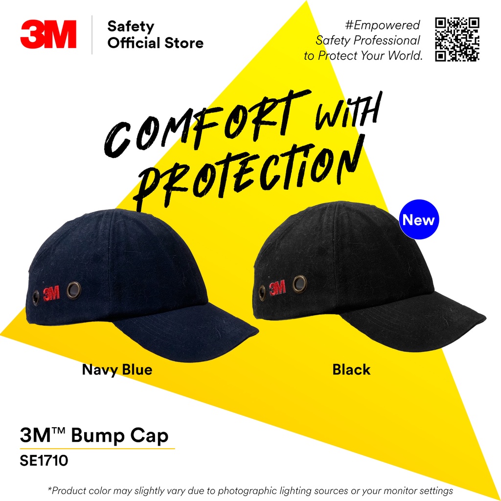 3mtm SE1710 Bump Cap For Low Risk Applications EN812 - Navy Blue/Black/ Low Risk Protective Cap [ 1 