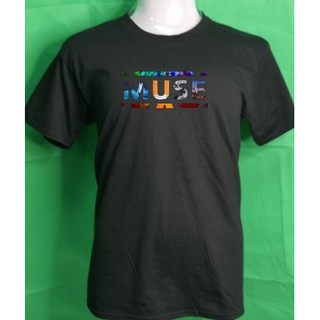 เสื้อยืด พิมพ์ลายวงร็อค Muse