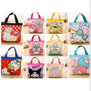 กระเป๋า Sanrio Character มาใหม่
เป็นผ้าแคนวาสทั้งใบ มีซิปปิด  พร้อมส่ง