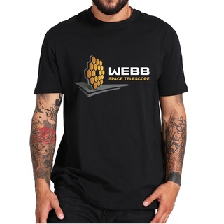 เสื้อยืดลําลอง ผ้าฝ้าย แขนสั้น คอกลม พิมพ์ลายโลโก้กล้องโทรทรรศน์อวกาศ James Webb The JWST Exploration แนวตลก ไซซ์ EUS-5X