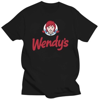 ใหม่ เสื้อยืดลําลอง แขนสั้น คอกลม พิมพ์ลายโลโก้ Wendys Fast Food สําหรับผู้ชาย ร้านอาหารS-5XL