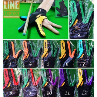 ถุงมือ Predator (เกรด A) ใช้เล่นสนุ๊กเกอร์ **มีให้เลือก 12 สี**