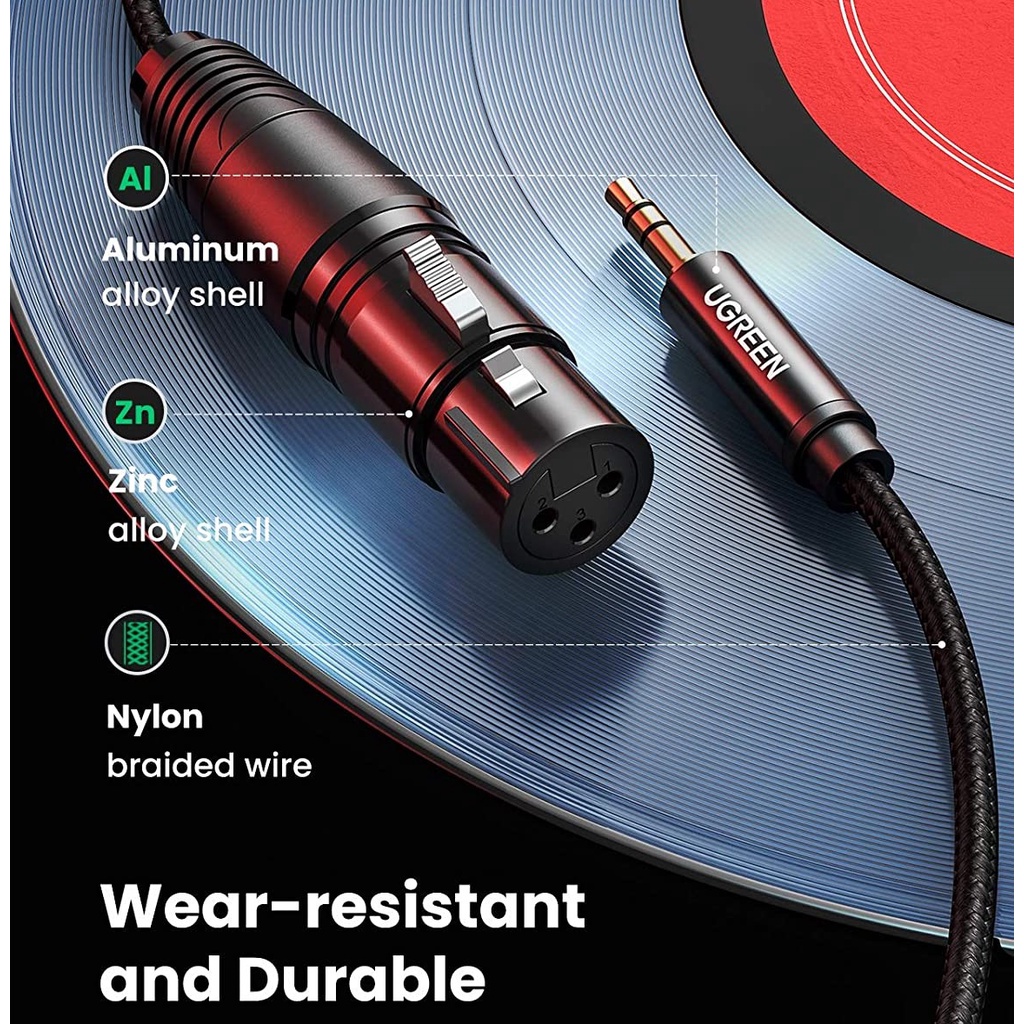UGREEN 3.5 to XLR Cable Microphone Cable xlr to 3.5