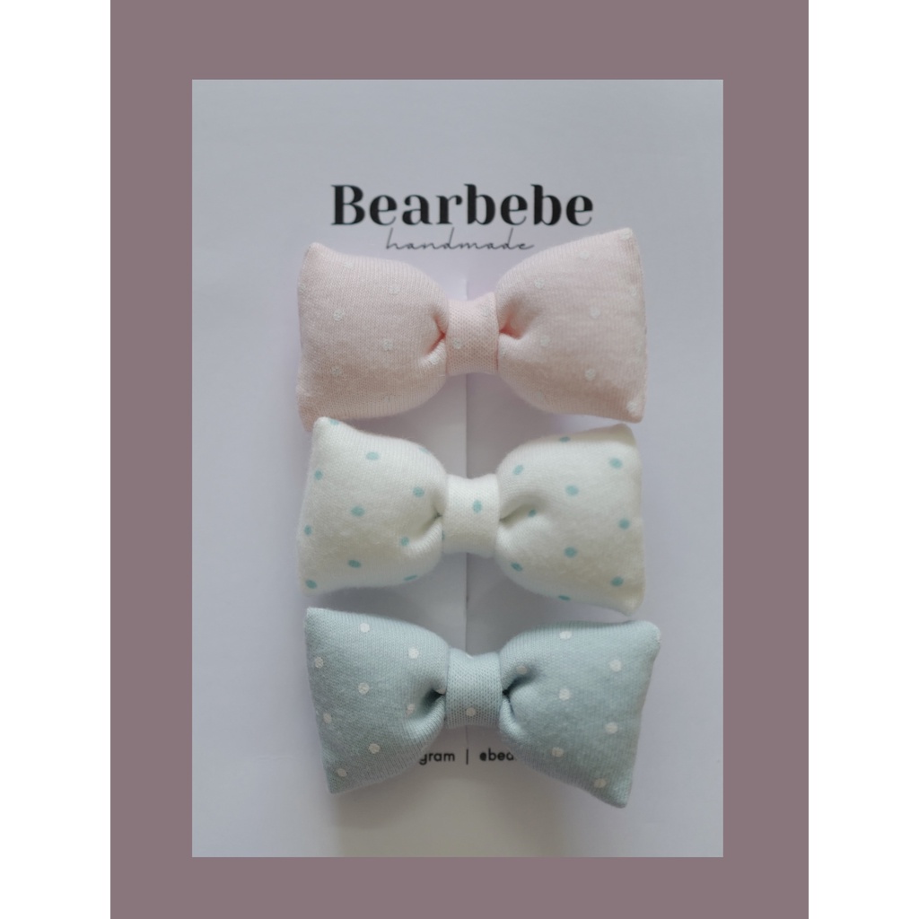 กิ๊บติดผมเด็กคิ้วท์ๆ รุ่นDot collection Fluffy bow