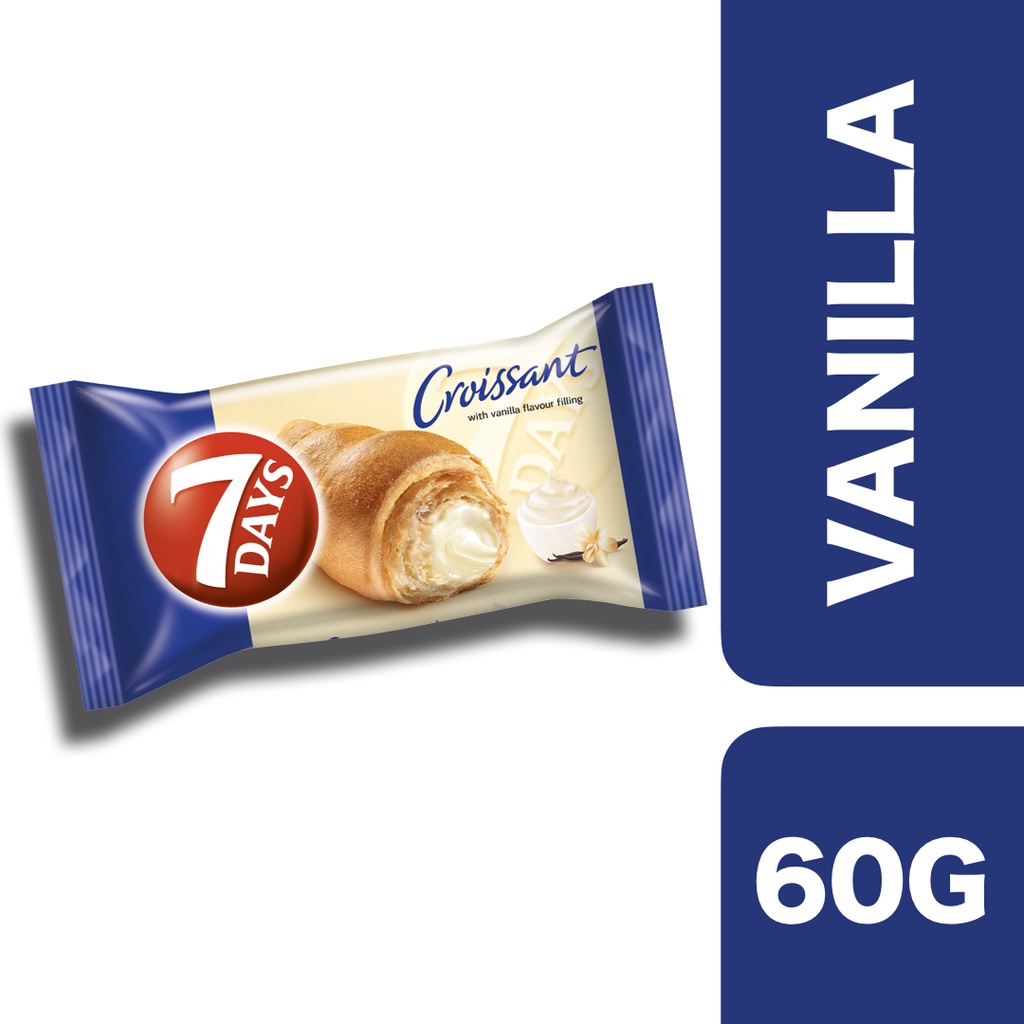 7Days Croissant filled Vanilla Cream 60g ++ 7เดย์ ครัวซองต์สอดไส้ครีมวานิลลา 60 กรัม