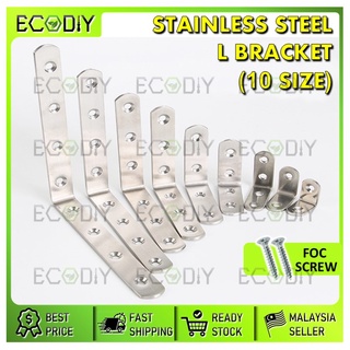 Ecodiy ชั้นวางของสเตนเลส รูปตัว L 90 องศา สําหรับห้องโดยสาร Pendakap Keluli Tahan Karat Kabinet Laci