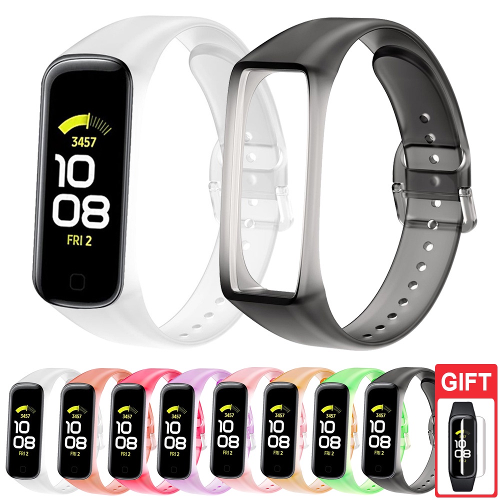 สายนาฬิกาข้อมือซิลิโคนใส แบบเปลี่ยน สําหรับ Galaxy Fit 2 SM-R220