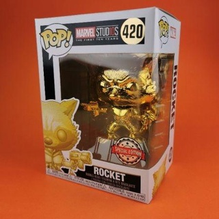 Funko POP Rocket Gold Chrome Exclusive 420