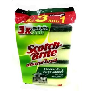 แผ่นใยขัดพร้อมฟองน้ำ Scotch-Brite