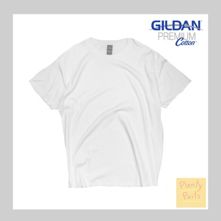 พร้อมส่ง เสื้อ Gildan Premium Cotton แท้ เสื้อยืด สีขาว เสื้อยืดสีขาว