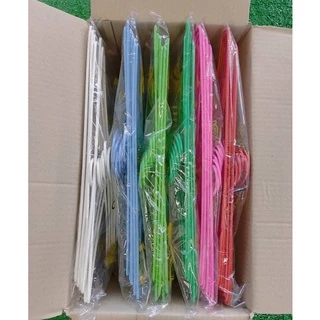 ไม้แขวนเสื้อ ลวดหุ้มพลาสติกอย่างดี ไม้แขวนผ้า ยกลัง 6 แพ็ค #นกน้อย x6