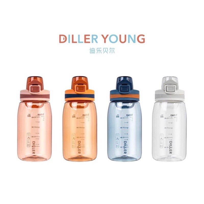 Diller Young One PC Click Open Direct-Drink Twater Bottle D43 (350ml/550ml)
