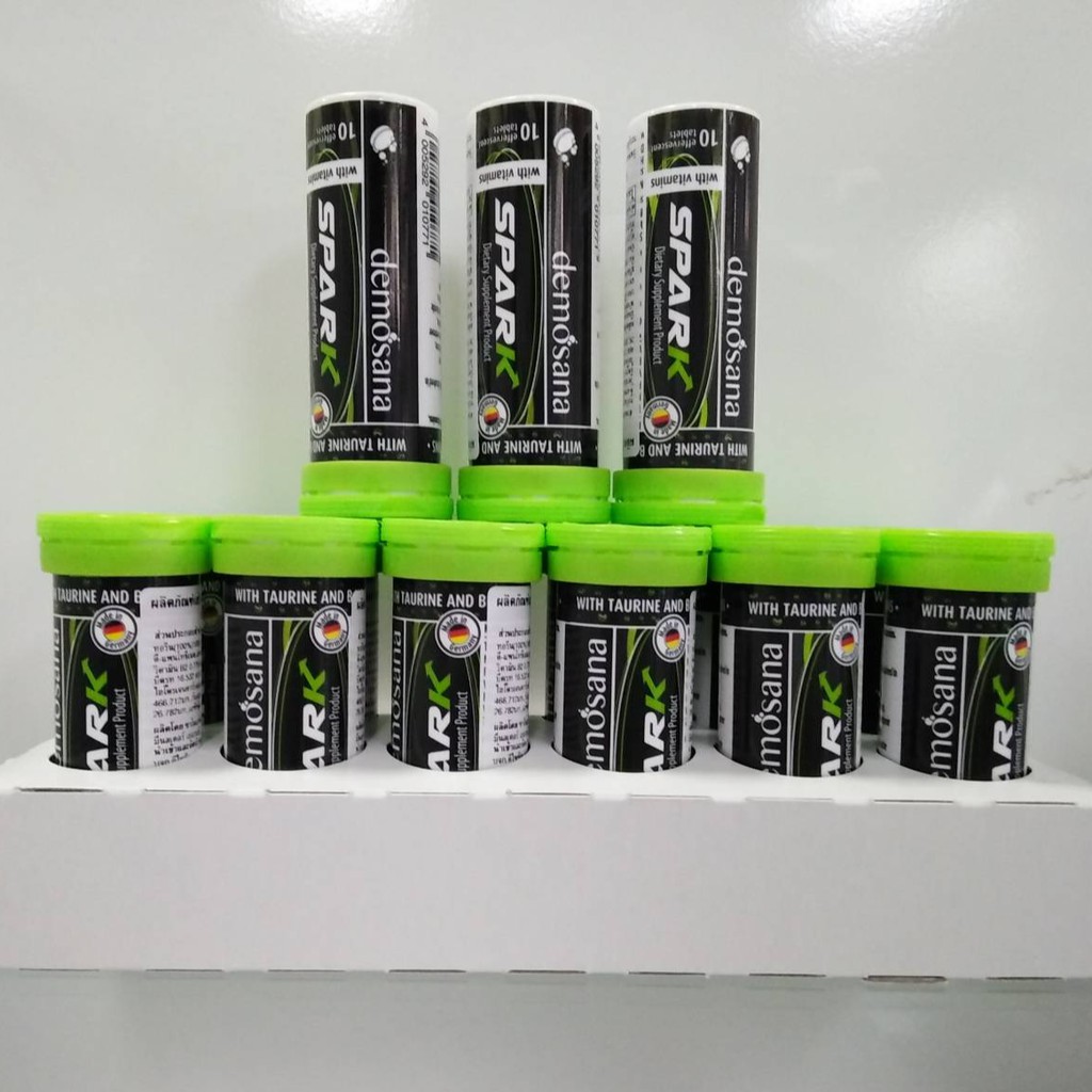 ดีโมซานา เม็ดฟู่   Demosana Spark with Taurine and B-Vitamins - เม็ดฟู่ชูกำลังสปาร์คกับวิตามิน 10 เม