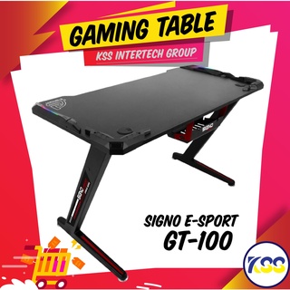 ต๊ะ เกมมิ่ง SIGNO E SPORT รุ่น GT-100 มีไฟ RGB