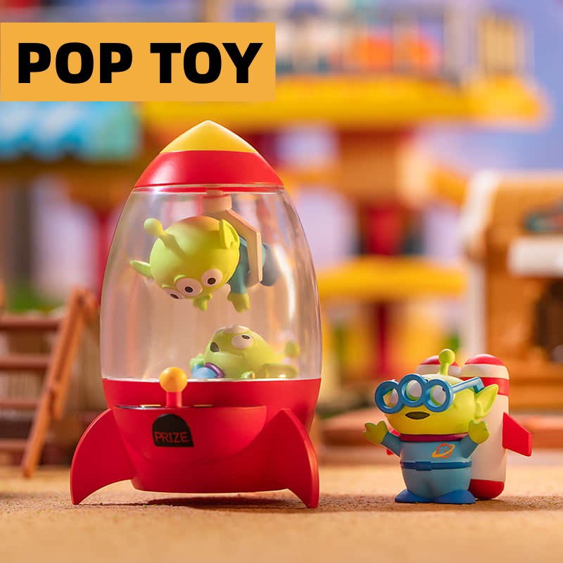 【ของแท้】ตุ๊กตาฟิกเกอร์ Disney Pixar Aliens Days Series Popmart น่ารัก