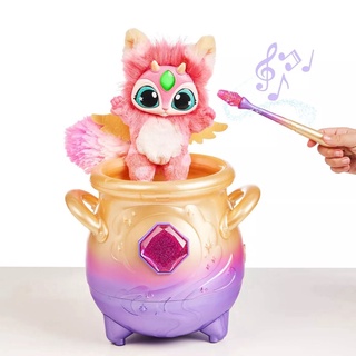 【ใหม่】Magic Mixies Magical Misting Cauldron พร้อมของเล่นตุ๊กตา สีชมพู 8 นิ้ว แบบโต้ตอบ