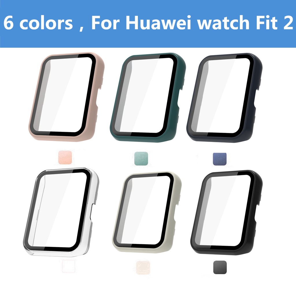 กระจกนิรภัย + เคส สําหรับ Huawei Watch Fit 2 รูปที่ 2