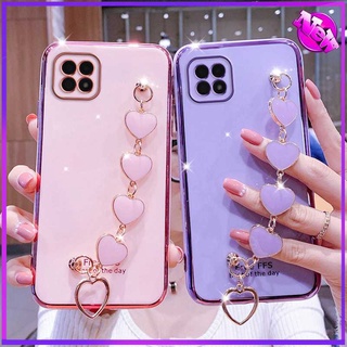 Electroplating Love Bracelet For กรณี For กรณี oppo A54 4G A72 5G A32 A53 2020 A32 A55 soft case phone cover เคสโทรศัพท์มือถือ ชนิดซิลิโคน สำหรับ