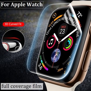 Applewatch ฟิล์ม ฟิล์ม เต็มจอ ลงโค้ง โฟกัส ฟิล์ม สำหรับ AppleWatch Sport Series 8/7 / 1 / 2 / 3 / 4 / 5/6 SE Nike s TPU Film Applewatch 7 ฟิล์ม size 41mm 45mm 38mm 40mm 42mm 44mm