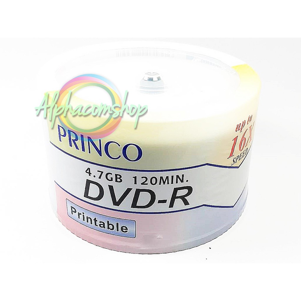 แผ่น DVD-R ยี้ห้อ PRINCO รุ่น หน้าปริ้น PRINTABLE | Shopee Thailand