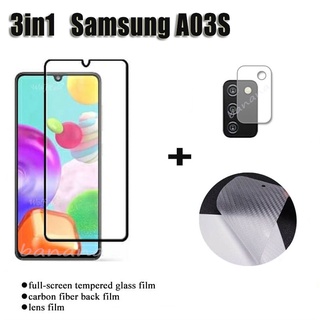 3IN1 Samsung Galaxy A03S A 03S A03 S Tempered Glass Screen Protector Rear Camera Lens Film