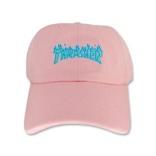 SLUM LTD - THRASHER OUTLINE FLAME DAD CAP Pink