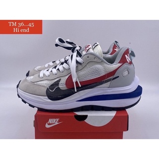 Nike X Sacai VaporWaffle (size36-45)Light Gray Red