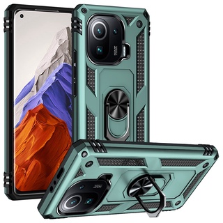 เคสแข็ง กันกระแทก พร้อมแหวนนิ้ว หลากสี สําหรับ Xiaomi Mi 11T Pro 11 Lite Xiomi Mi11T Mi11
