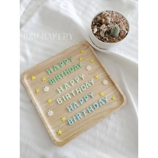 กัมเพสตัวอักษร happy birthday รบกวนออเดอร์ขั้นต่ำบ้านละ 50 บาทคละได้ทั้งร้านไม่รวมค่าจัดส่ง