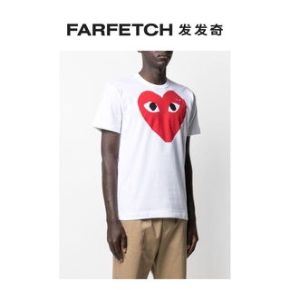 [100% Cotton]เสื้อยืดลําลอง แขนสั้น คอปก พิมพ์ลาย CDG Play Rei Kawakubo แฟชั่นคู่รัก สไตล์สตรีท สําหรับผู้ชาย และผู้หญิง