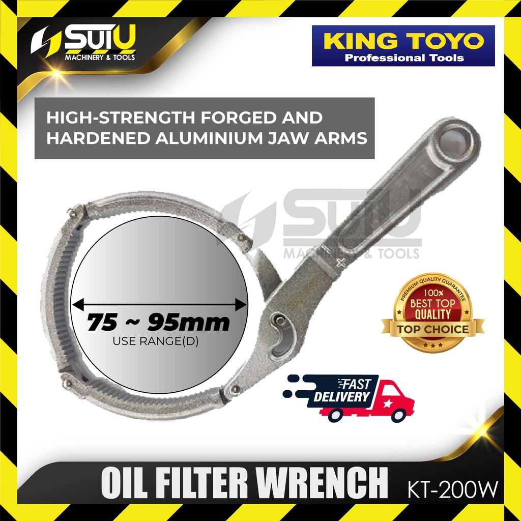 KING TOYO KT200W / KT-200W / KT 200W 75~95MM เครื่องมือมืออาชีพ ประแจกรองน้ํามัน