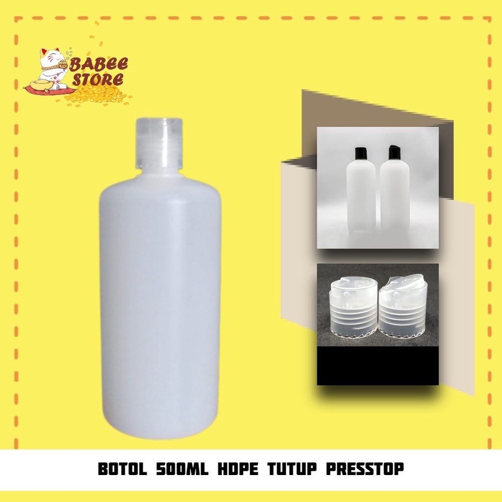 500ML HDPE PRESSTOP BOTTLE / 500ML HDPE BOTTLE REFILLABLE CONTAINER