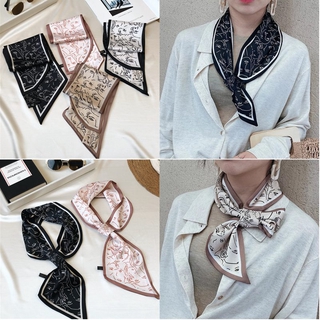 CICI Korea Fashion Multifunctional Silk Scarf ผ้าพันคอซาติน ผ้าพันคอผ้าไหมขนาดเล็กสไตล์เกาหลี