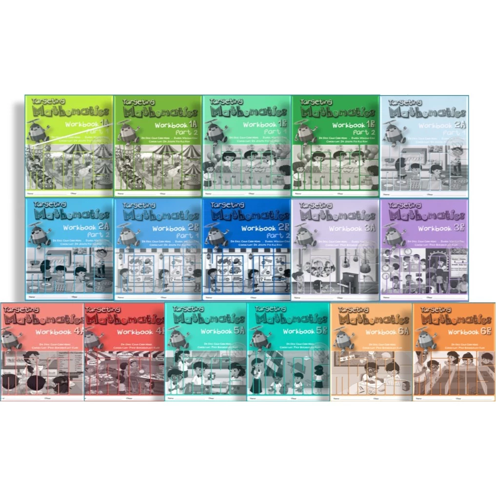™️ แบบฝึกหัด 📒 Targeting Mathematics Workbook for Primary 1-6 #Used by School$
