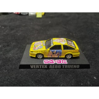 รถโมเดล Aoshima Itasha Vertex Toyota AE86 Sprinter Trueno Yellow